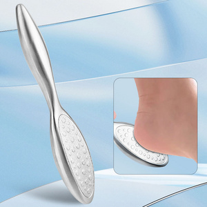 Low MOQ OEM Customized Stainless Steel Reusable Foot File Callus Remover For Clean Pedicure Tool Feet Heel Dead Skin