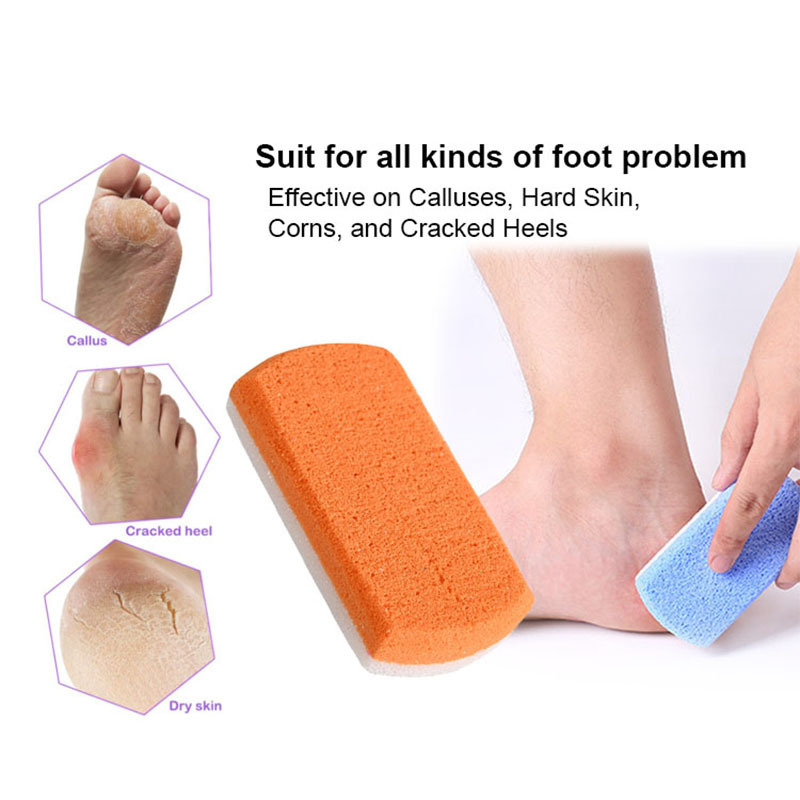 Double Side Pedicure Exfoliator Feet Care Tools Pumice Stone Exfoliate Dead Hard Skin Callus Remover Foot Scrubber