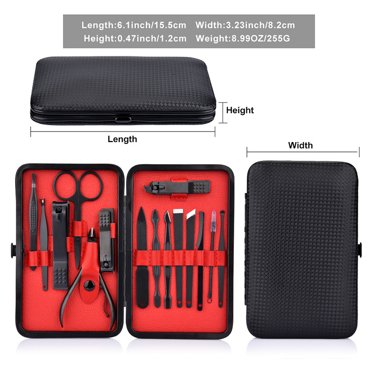 Professional 15pcs Manicure Set Pedicure nail Kit Stainless Steel Feet Care Tool Sets