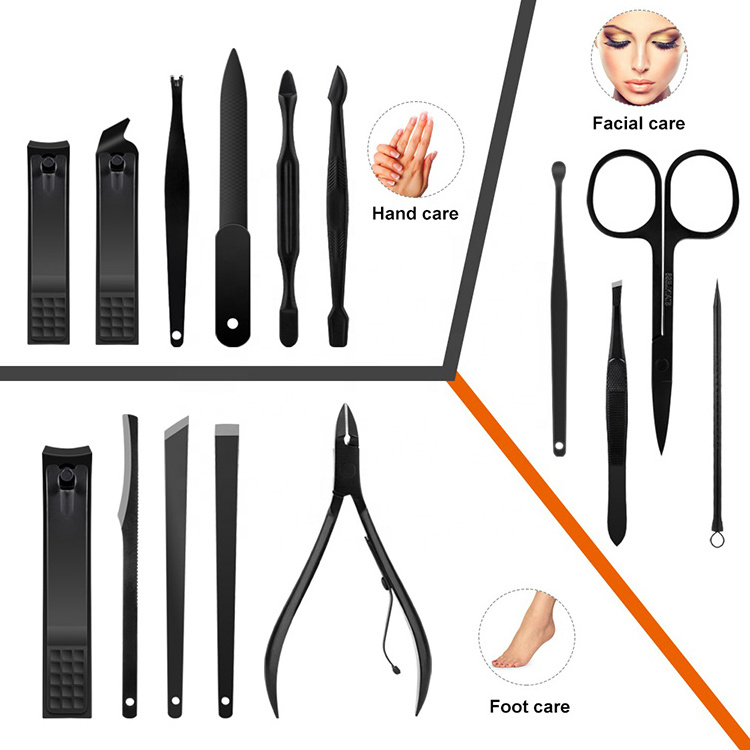 Professional 15pcs Manicure Set Pedicure nail Kit Stainless Steel Feet Care Tool Sets