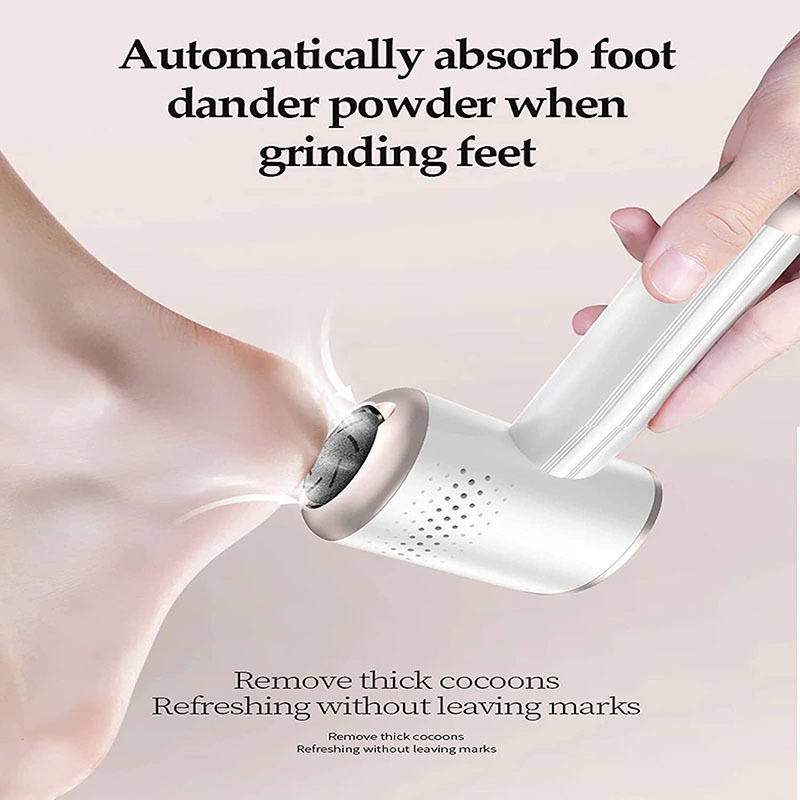 USB Rechargeable Vacuum Pedicure Care Tools Electric Foot Files Dead Skin Callus Remover Portable Feet Grinder