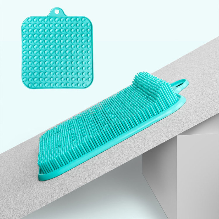 Lazy Bathroom Shower Foot Scrubber Brush Non-slip Suction Cups Bath Exfoliating Cleaning Mat Feet Silicone Massage Brushes Pad