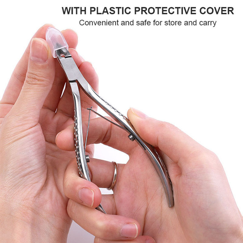 Hot Sale stainless steel nail nipper cuticle cutter pedicure manicure tool single spring toenail clipper sharpening for salon