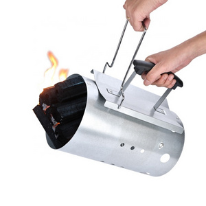 Outdoor Bbq Slow Burning Charcoal Chimney Starter Coal Starter Firelighter Tools Rapidfire Chimney Starter