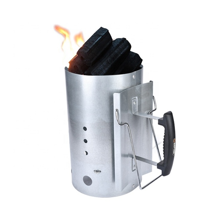 Outdoor Bbq Slow Burning Charcoal Chimney Starter Coal Starter Firelighter Tools Rapidfire Chimney Starter