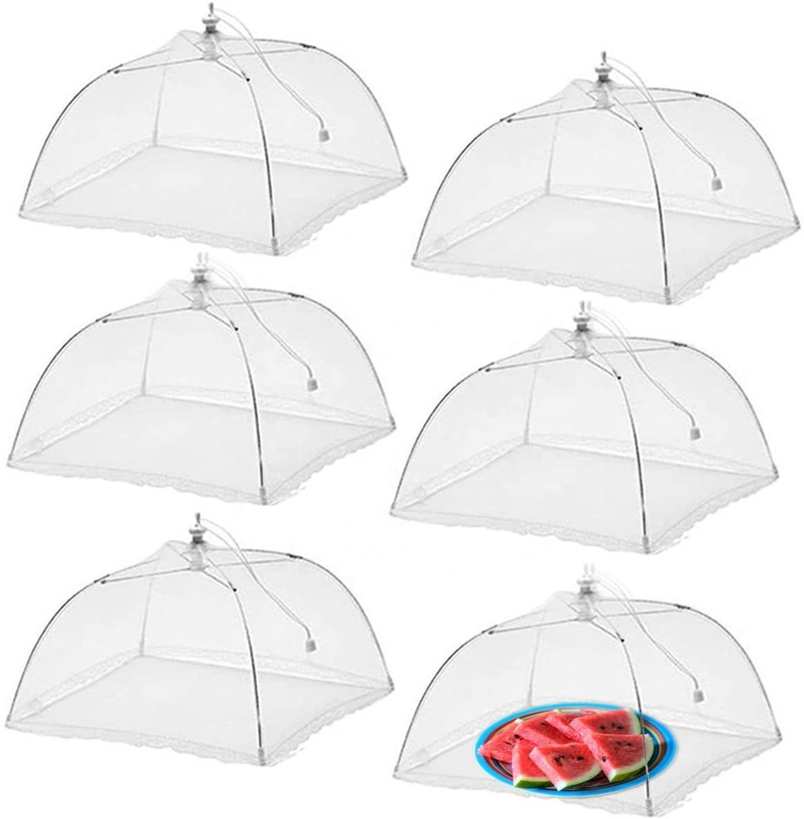 Outdoor Picnic Pop Up Anti Fly Food Mesh Covers Umbrella Picnic Barbecue Net Vegetables Cover Tent Outdoor Food Cover Net