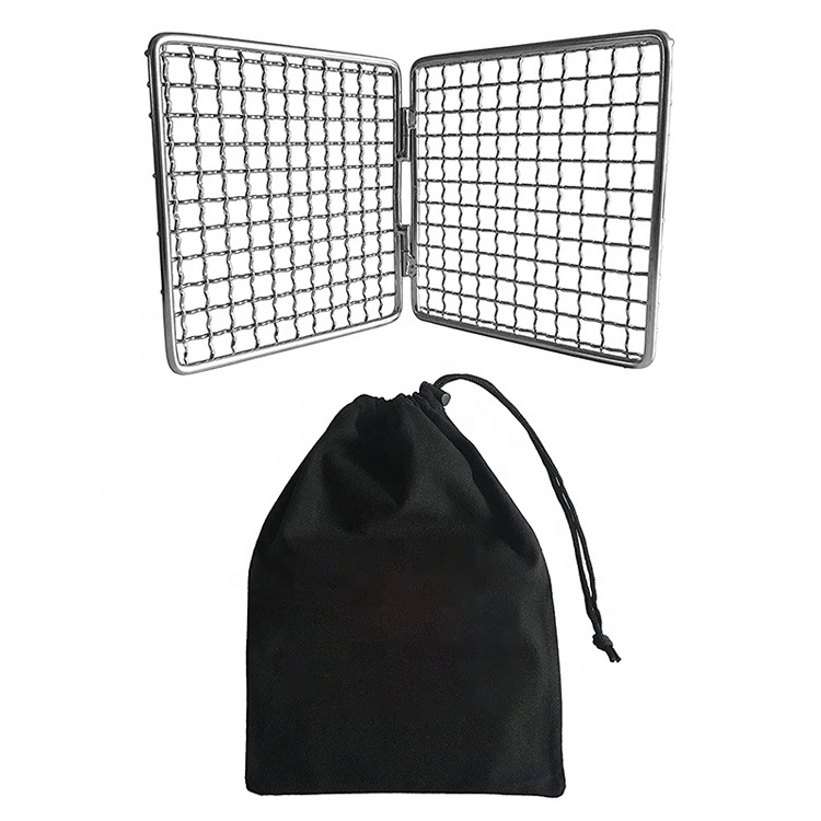 Folding Fire Pit Aluminium Portable Mesh Campfire Grill Grate Expanded Metal Mesh For Bbq Grill Netting