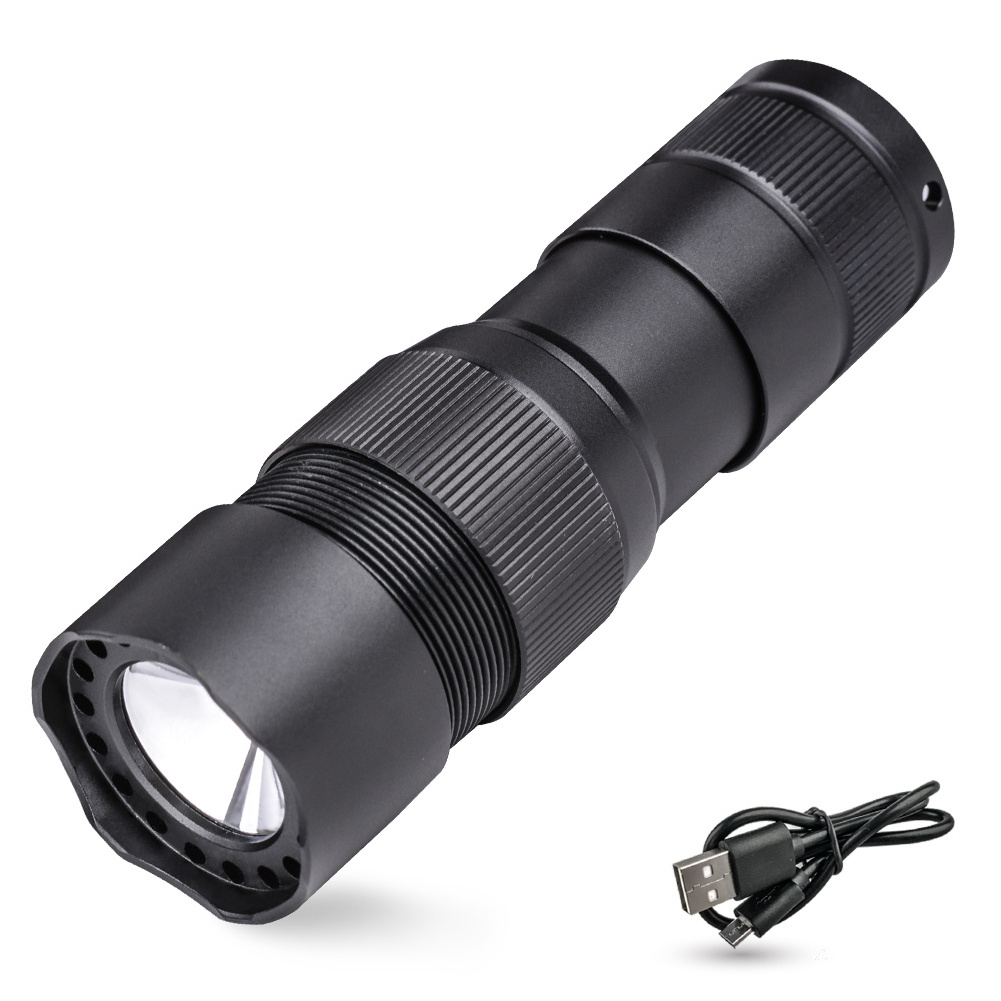 New Style Torch High Lumens Focusing Aluminium Alloy Tactical Adjustable Rechargeable Led Flashlight