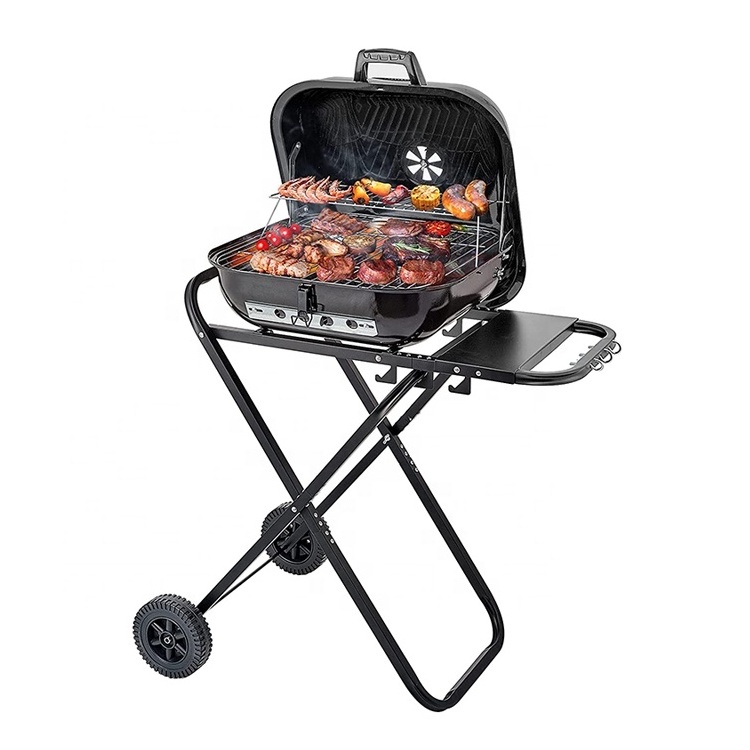 Foldable Yakitori Metal Barrel Charcoal Grill Portable Kebab Grilling Mini Table Grills For Outdoor Camping