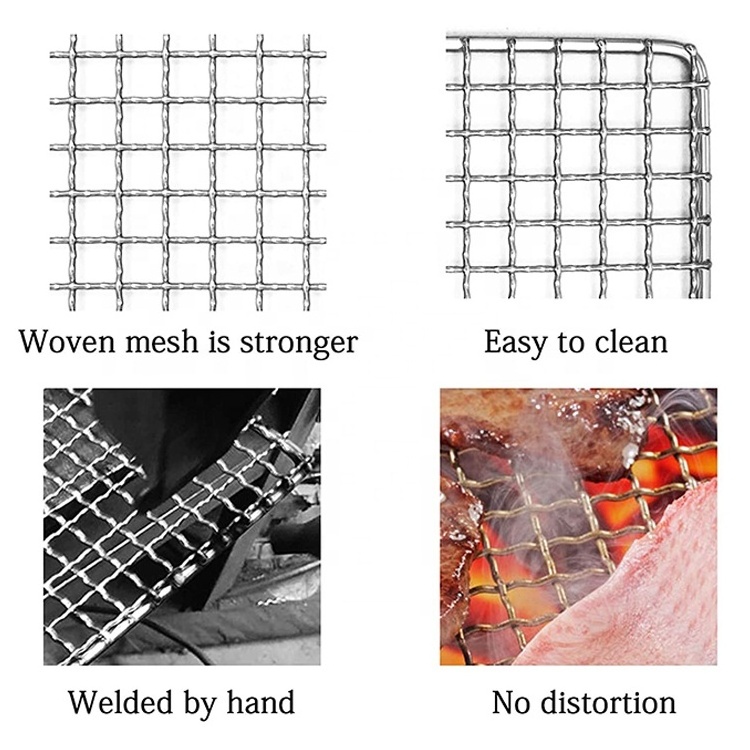 Folding Fire Pit Aluminium Portable Mesh Campfire Grill Grate Expanded Metal Mesh For Bbq Grill Netting