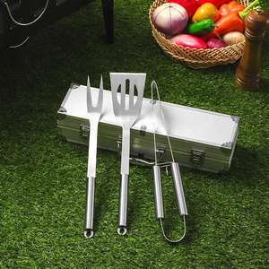 Bbq Rotisserie Kit Accessories 5Pcs Tools Portable Stainless Steel Barbecue Snap On Grill Tool Set with chicken shredder