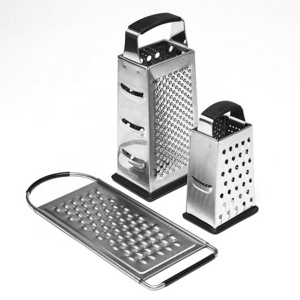 Kitchen gadget 3pcs stainless steel vegetable carrot potato cheese grater set for kitchen