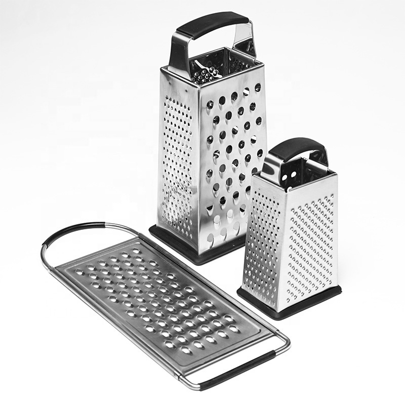 Kitchen gadget 3pcs stainless steel vegetable carrot potato cheese grater set for kitchen