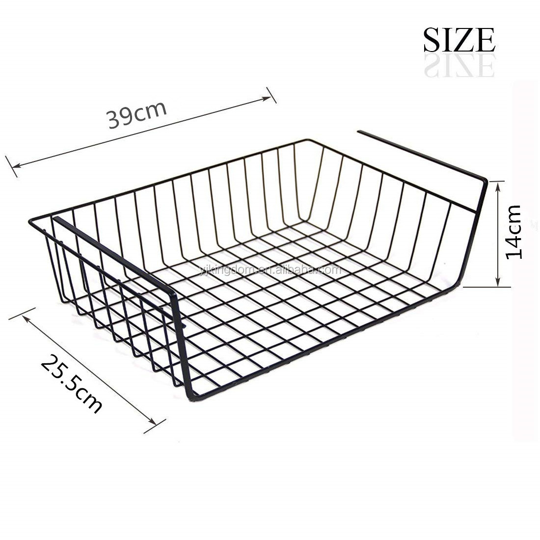 OEM&wholesaler 550-12B kitchen cabinet Metal Organizers hanging Storage Bin Under Shelf Basket