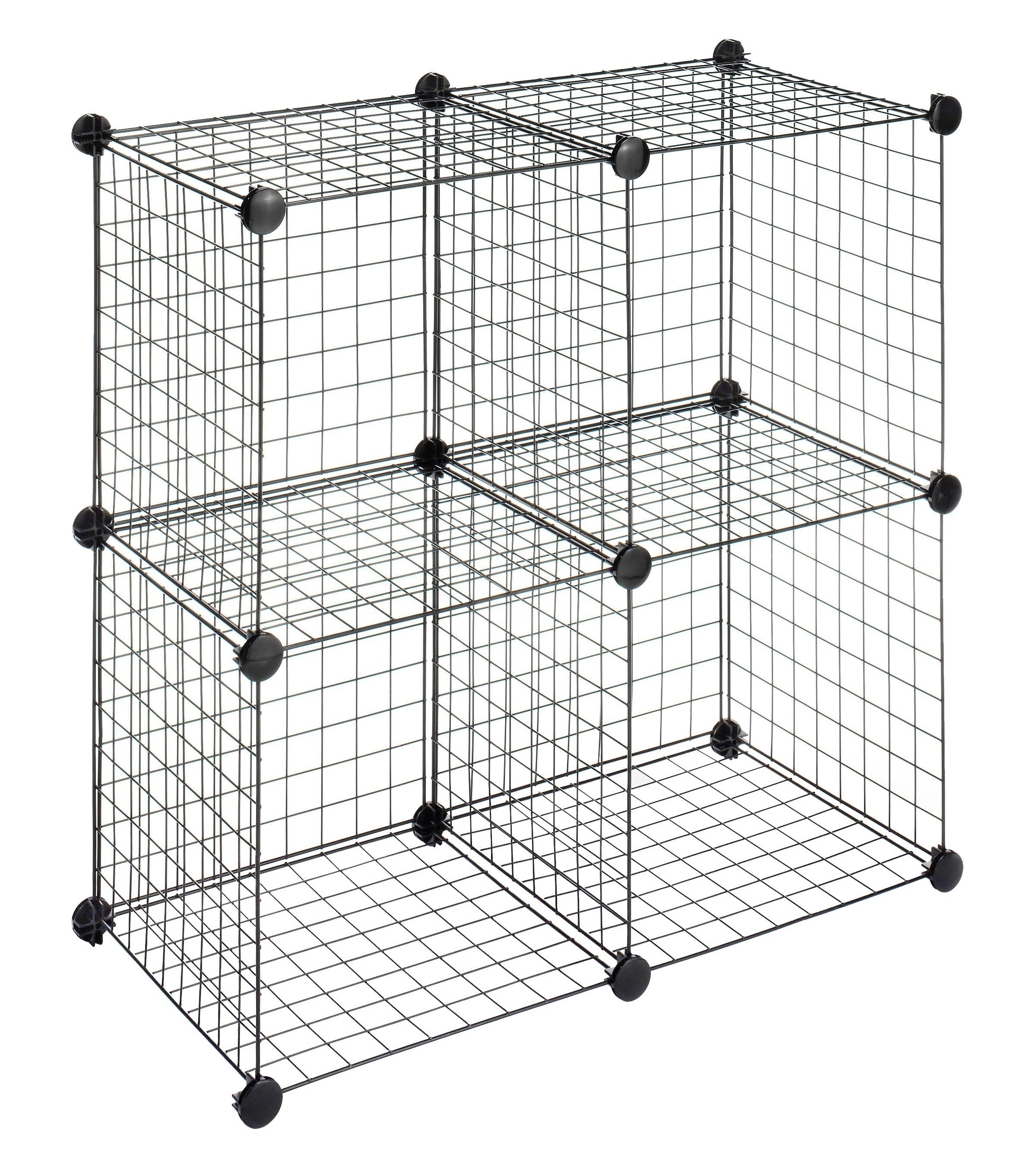 550-81 household DIY modular metal grid storage cube closet organizer