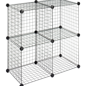 550-81 household DIY modular metal grid storage cube closet organizer