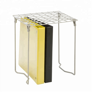 550-71  school locker folding white wire stackable locker shelf for file organizer