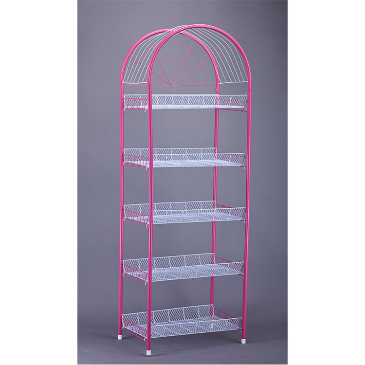 550-75 new design removable 5 tier metal wire kitchen storage rack