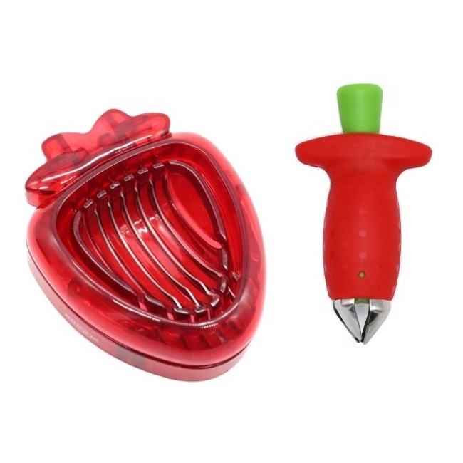 Stainless Steel Blade Plastic Vegetable Shredder Cutter Strawberry Huller and Slicer