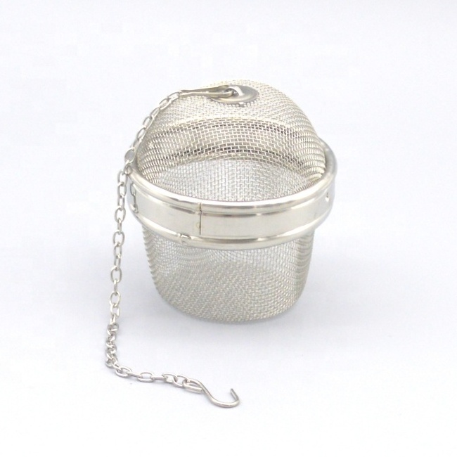 RTS Stainless Steel Mug Bottle Mesh Stick Loose Leaf Balls Blooming Strainer Ball Built-in Plunger Set Tea Infuser