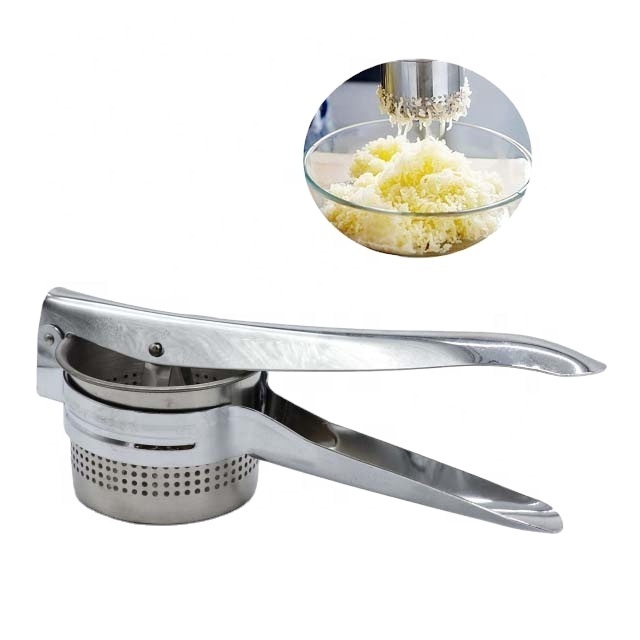 Food Grade Stainless Steel Garlic Potator Masher Press Ricer Professional Potato Tool