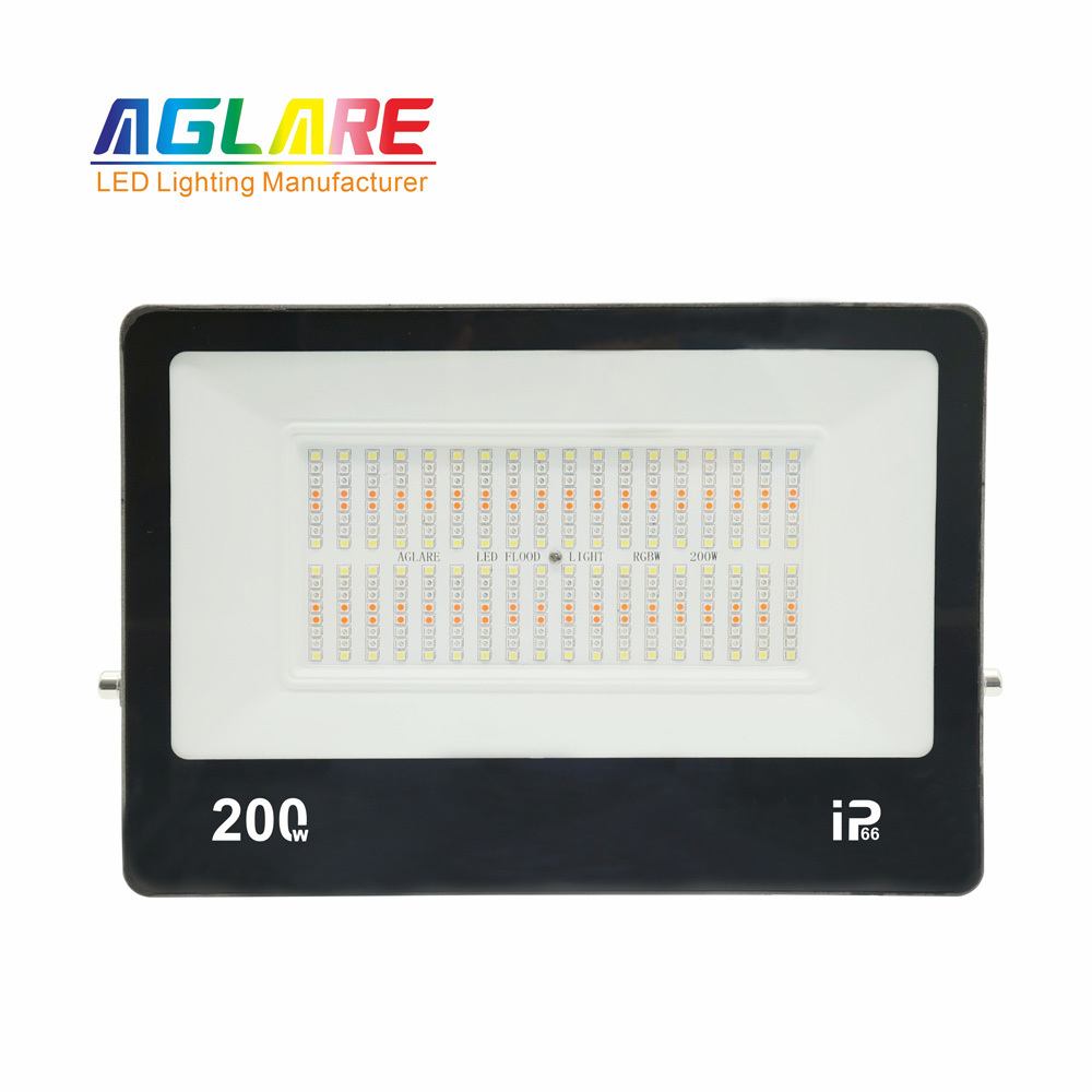 Fast Delivery Dropshipping Outdoor Lighting Portable RGB Remote Control 50W 100W 200W Garden Spotlights Flood Lighting