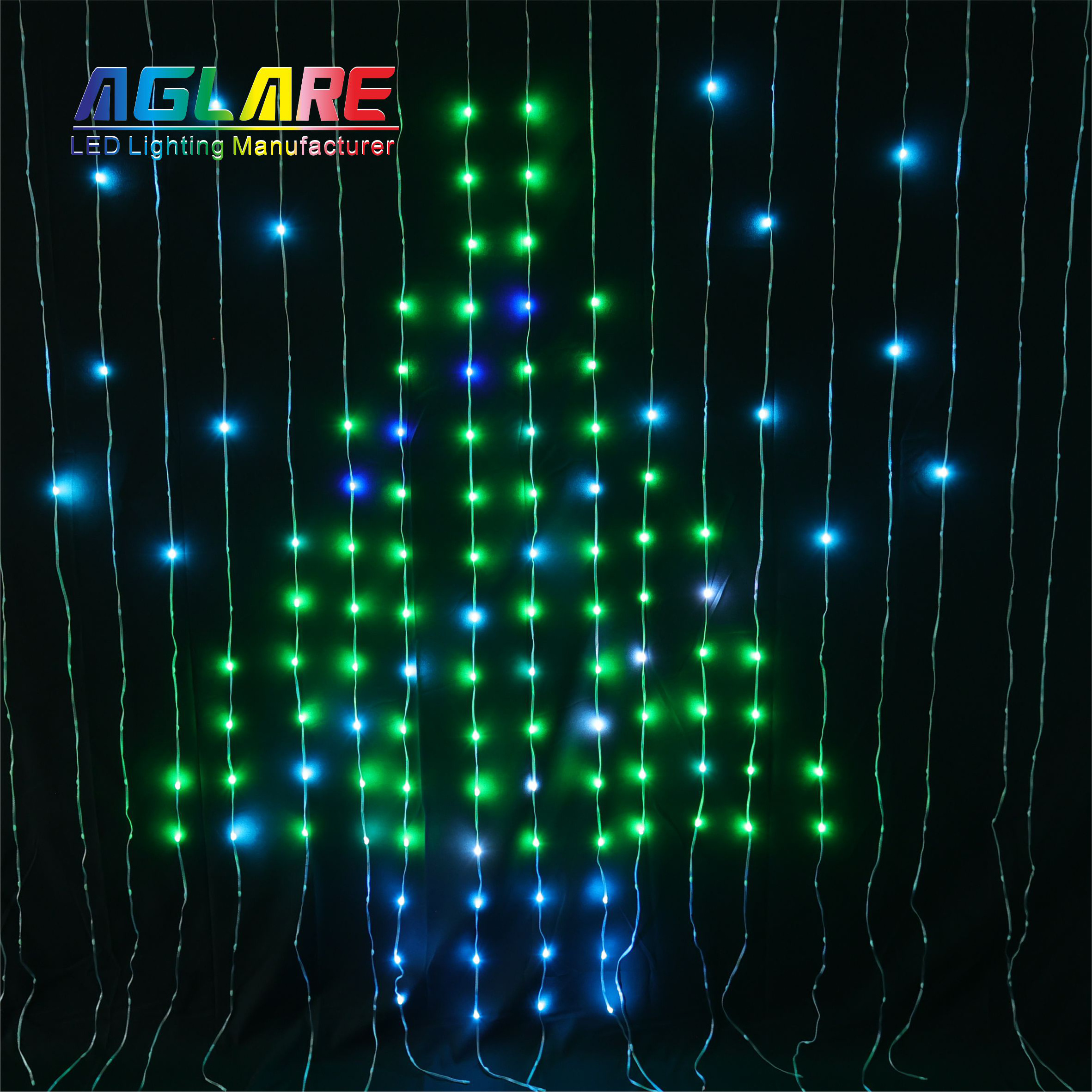 Multiple Modes  Holiday Decoration Fairy Curtain String Lights Smart App Control LED RGB Smart Curtain Lights