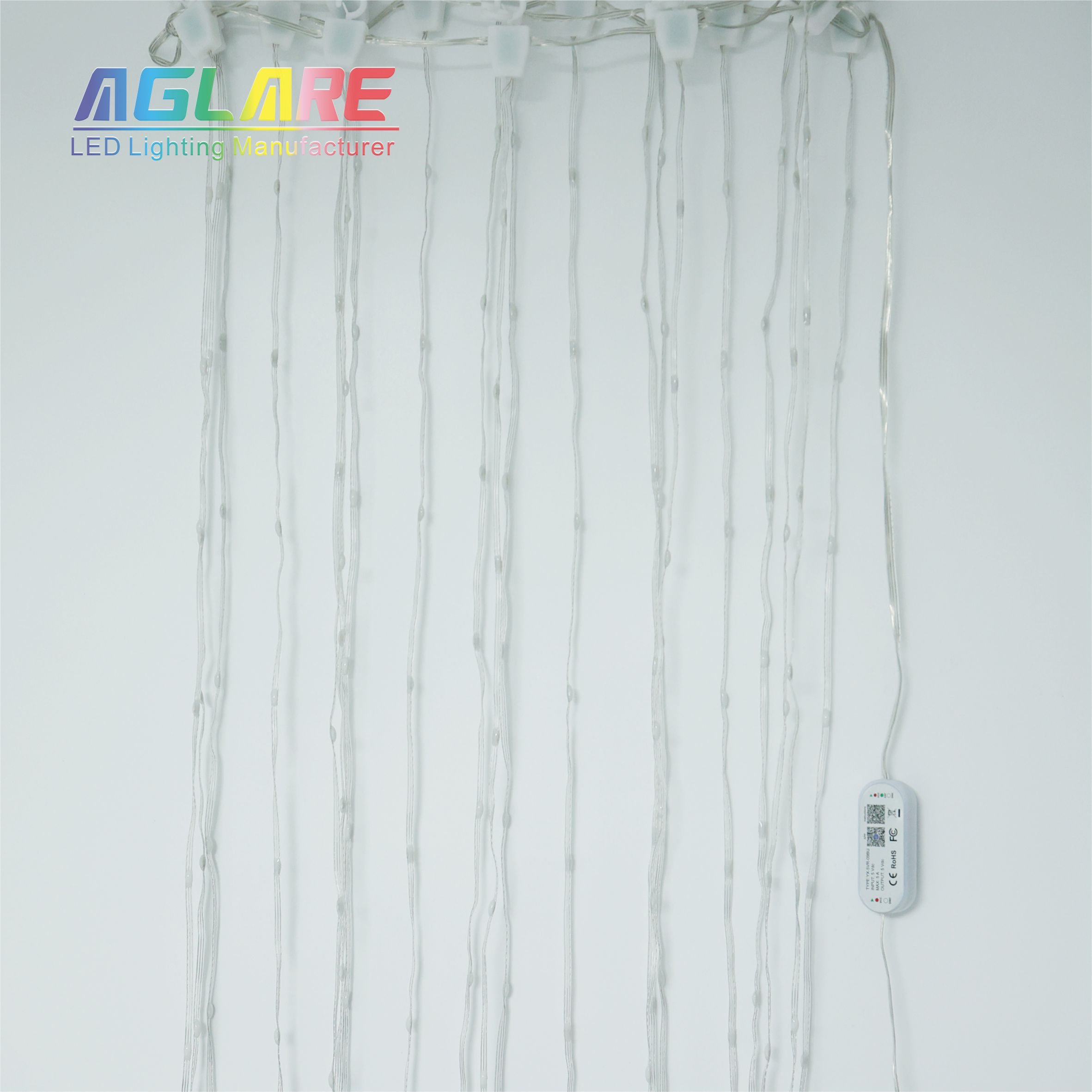 Multiple Modes  Holiday Decoration Fairy Curtain String Lights Smart App Control LED RGB Smart Curtain Lights