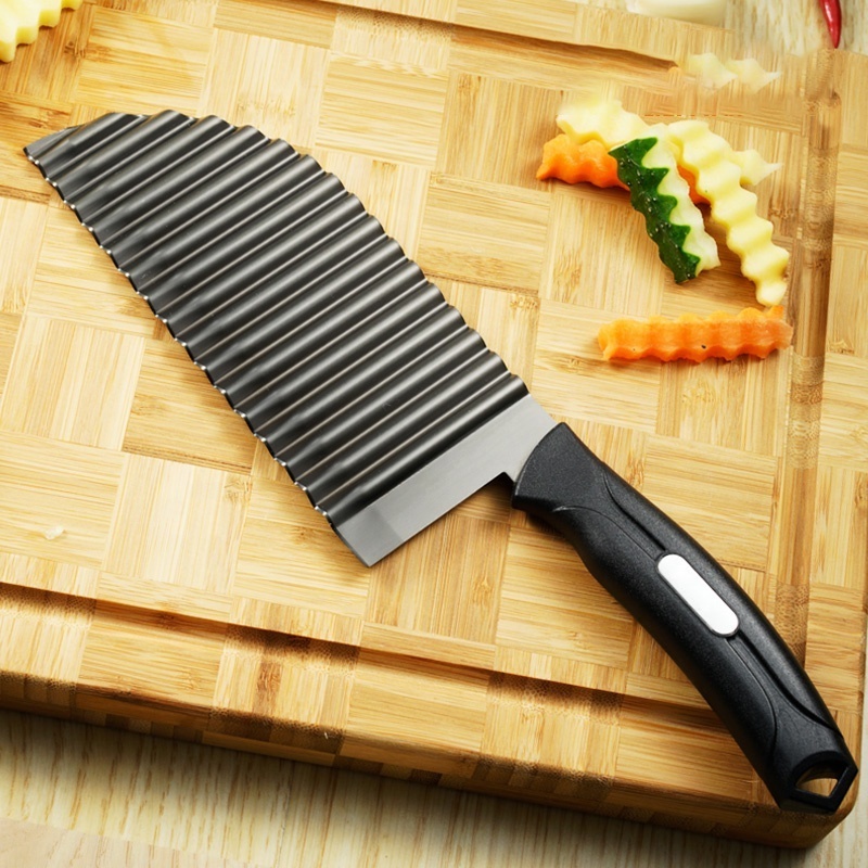 Hot Sale Stainless Steel French Fries Slicer Vegetable Cutters, Wavy Crinkle Chopping Knife