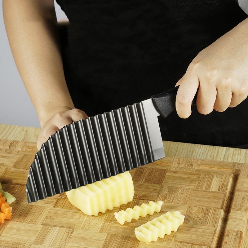 Hot Sale Stainless Steel French Fries Slicer Vegetable Cutters, Wavy Crinkle Chopping Knife