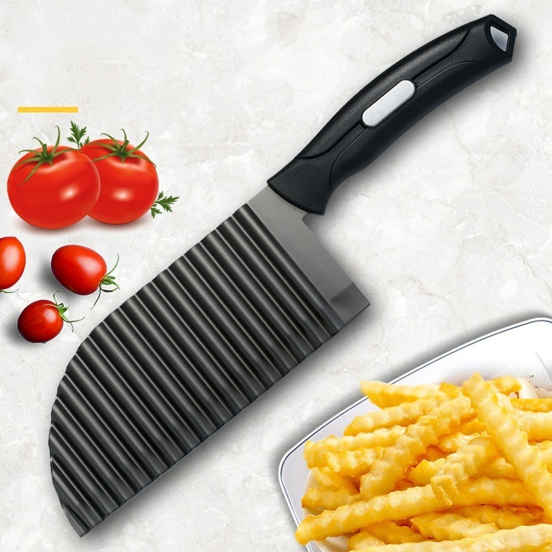 Hot Sale Stainless Steel French Fries Slicer Vegetable Cutters, Wavy Crinkle Chopping Knife