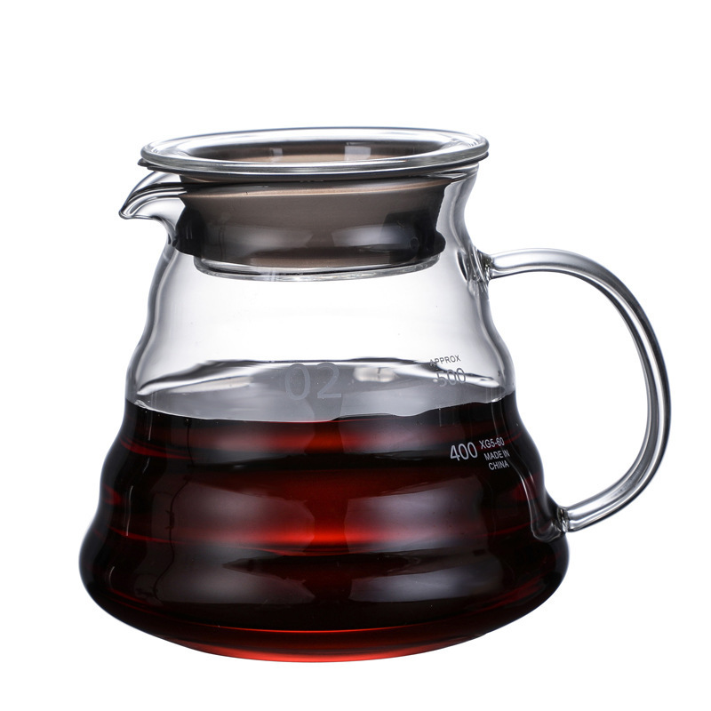 hot sale hand blown available different sizes borosilicate heat resistant glass coffee pot turkish coffee glass pot