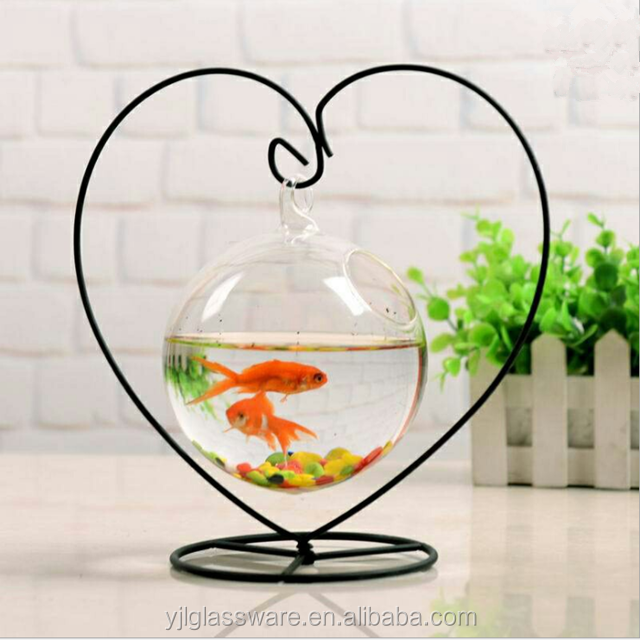 hot selling popular design hanging clear glass fish bowls wholesale glass fish bowls glass vase fish bowl