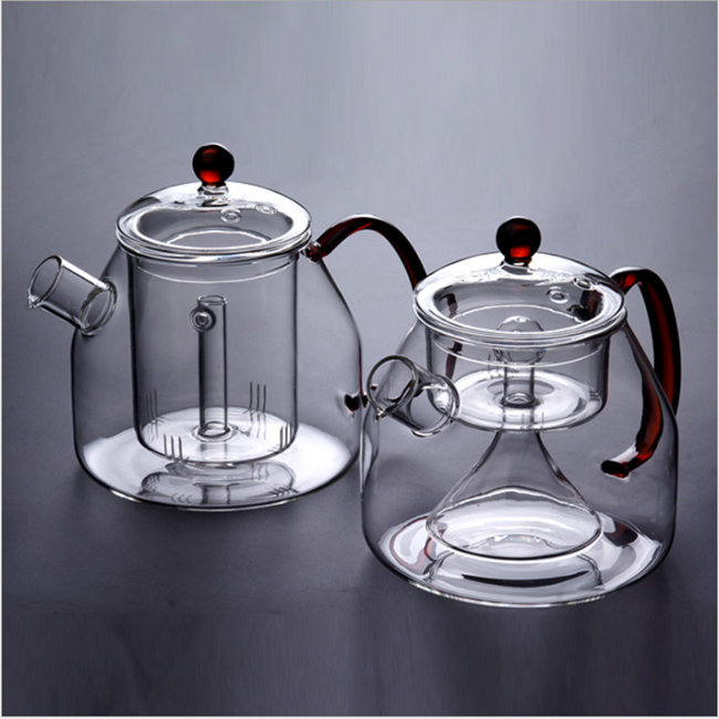 new design wholesale price 1200ml heat resistant glass teapot with infuser tea pot glass tea pot heat resistant