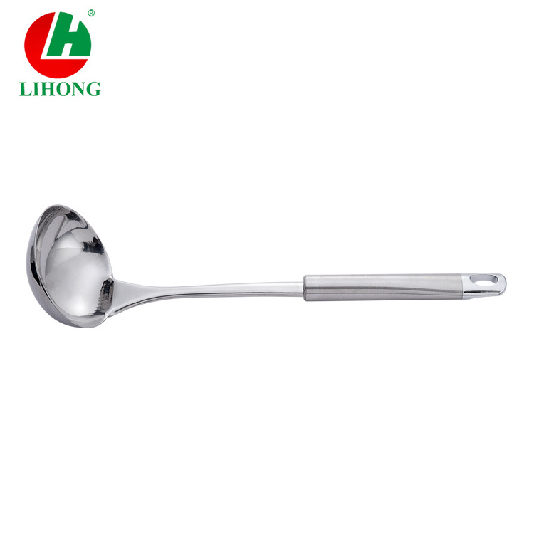 Big Stainless Steel Metal Soup Ladle With Long Handle