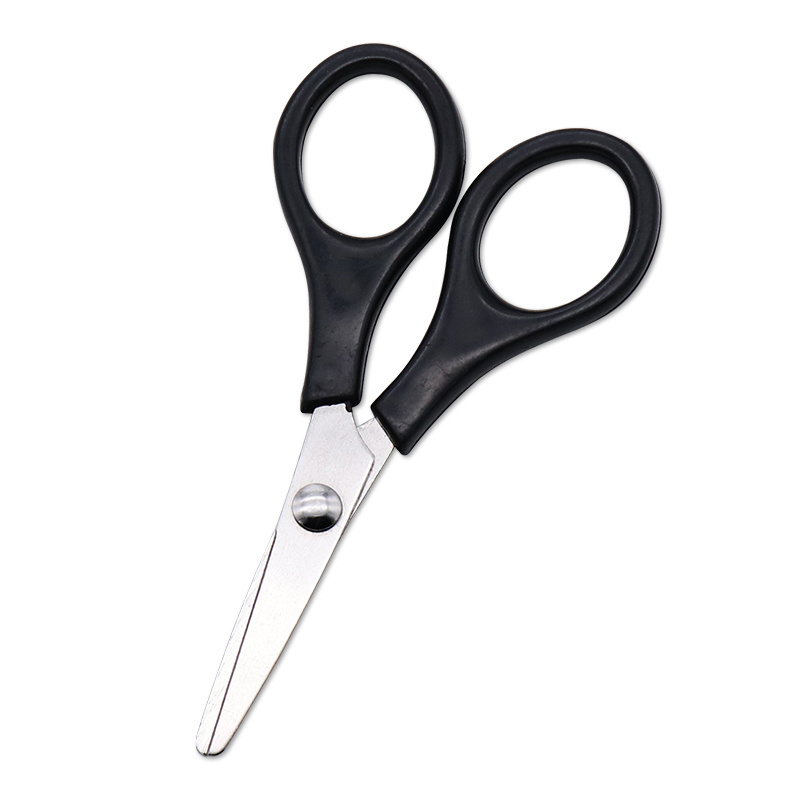 black stainless mini plastic handle school office cloth thread paper-cut kids students scissors