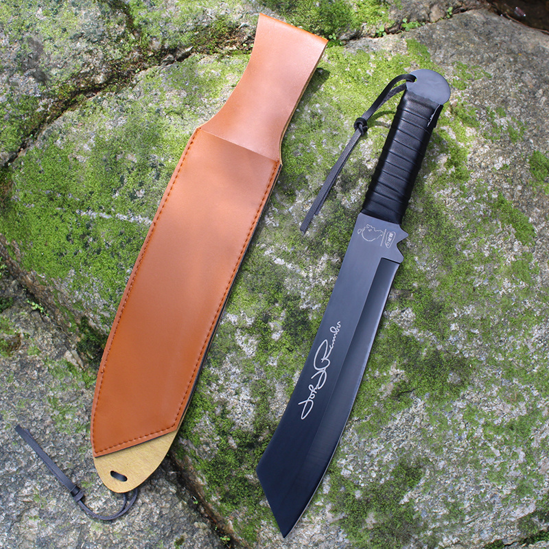 Straight long fixed blade outdoor knife hunting survival  knife