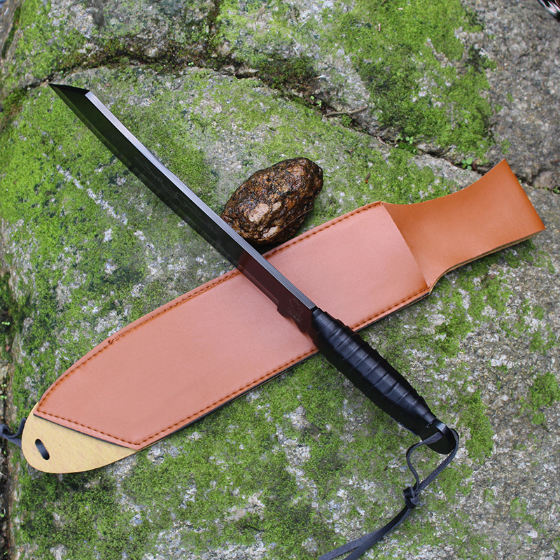 Straight long fixed blade outdoor knife hunting survival  knife