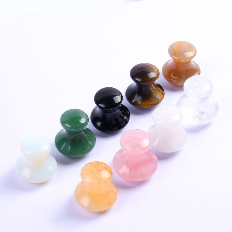 Natural Crystal Jade Mushroom Gua Sha Stone Face Eye Massager Facial Scraping Board Beauty Tool ice massage roller ball