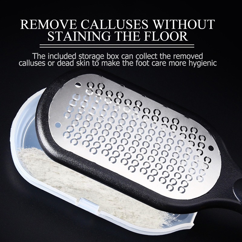 Professional Stainless Steel Foot File Scraper and Callus Remover Dead Skin Remover with Foot Mask Pedicure Tools