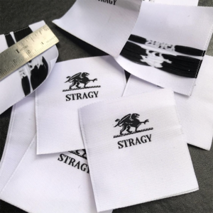 High Quality Custom Shape Woven Labels Machine Making Wig Tags Labels