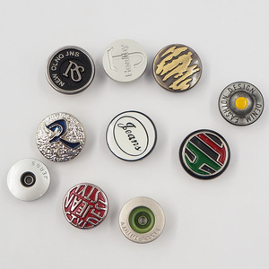 Custom Shaped Metal Buttons Gold Metal Shank Button Metal Alloy Buttons Jeans For Denim Jacket Botton