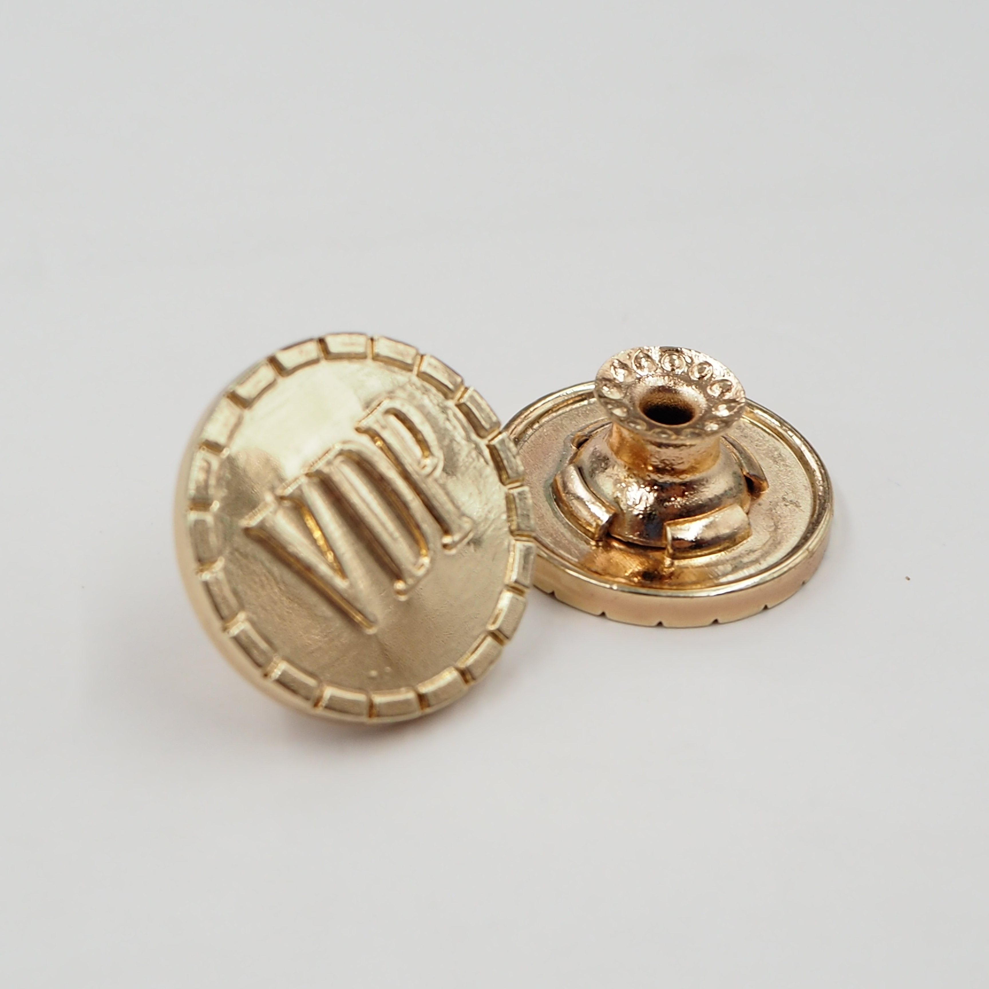 Custom Shaped Metal Buttons Gold Metal Shank Button Metal Alloy Buttons Jeans For Denim Jacket Botton