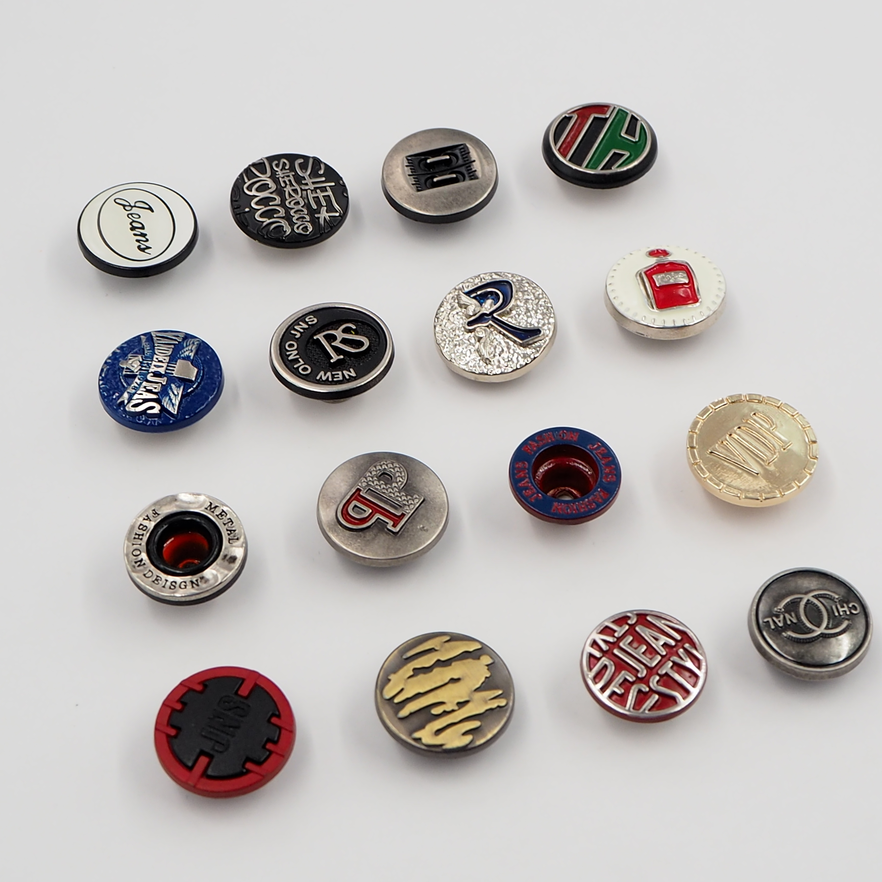 Custom Shaped Metal Buttons Gold Metal Shank Button Metal Alloy Buttons Jeans For Denim Jacket Botton