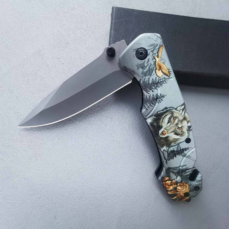 Best Selling Outdoor 3d Custom Logo Camping Stainless Steel Pocket Knife Promotion Survival Lock Folding Knife