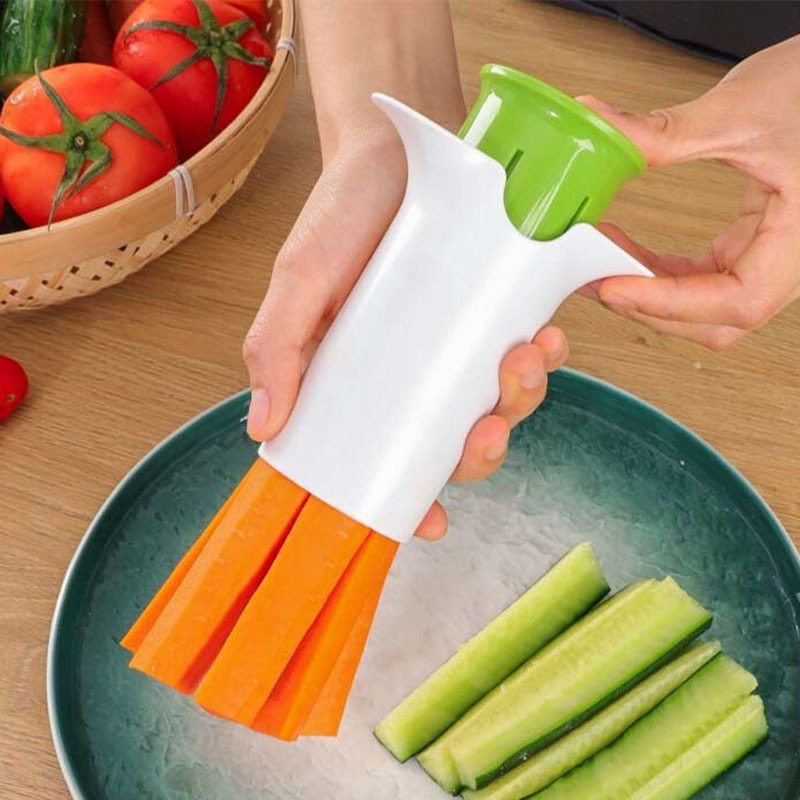 New Design Home Multifunctional Manual Vegetable Cutter Small Portable Hand Vegetable Chopper Strawberry Cucumber Slicer