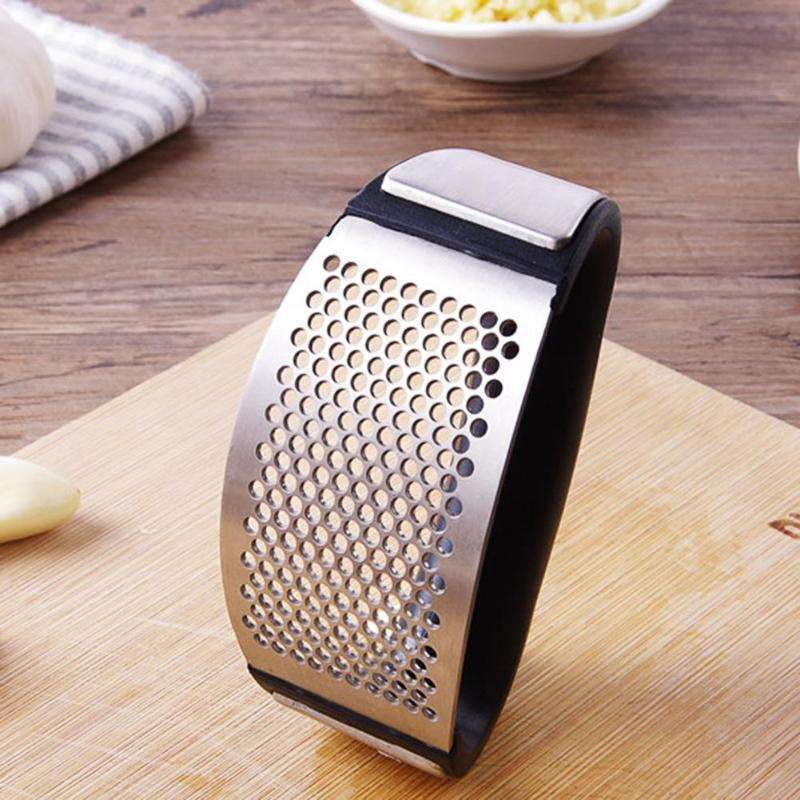 Useful Stainless Steel Handheld Garlic Press Kitchen Accessories Garlic Masher Ginger Squeezer Easy To Handing