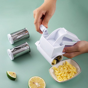 Handheld Mini Rotary Cheese Grater Shredder with Stainless Steel Drum for Grating Hard Nuts Kitchen Gadgets