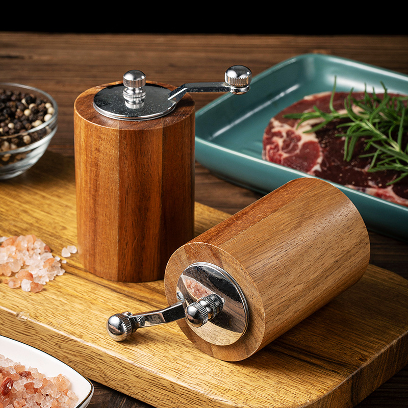 Long Hand Crank Manual Pepper Grinder Spices Mill Grinding Tool For Home Kitchen