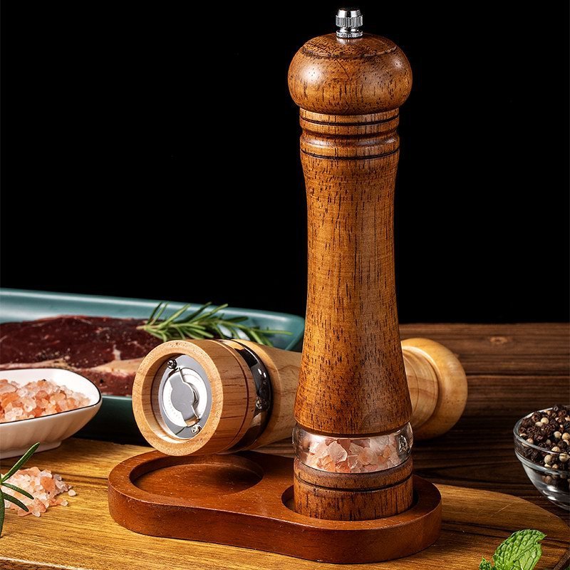 Manual Salt and Pepper Grinder 8inch Spice Grinder Adjustable Ceramic Mill Kitchen Cooking BBQ Tools